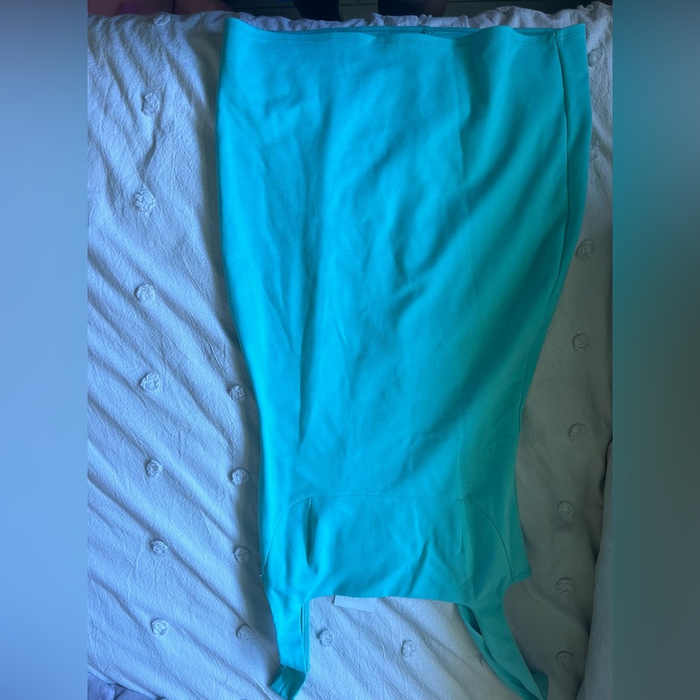 Teal fitted dress